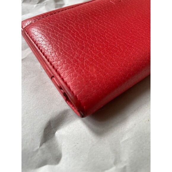 Gucci Wallet Bifold Long Leather Women’s One Size Red Authentic Designer Vintage - Picture 5 of 16